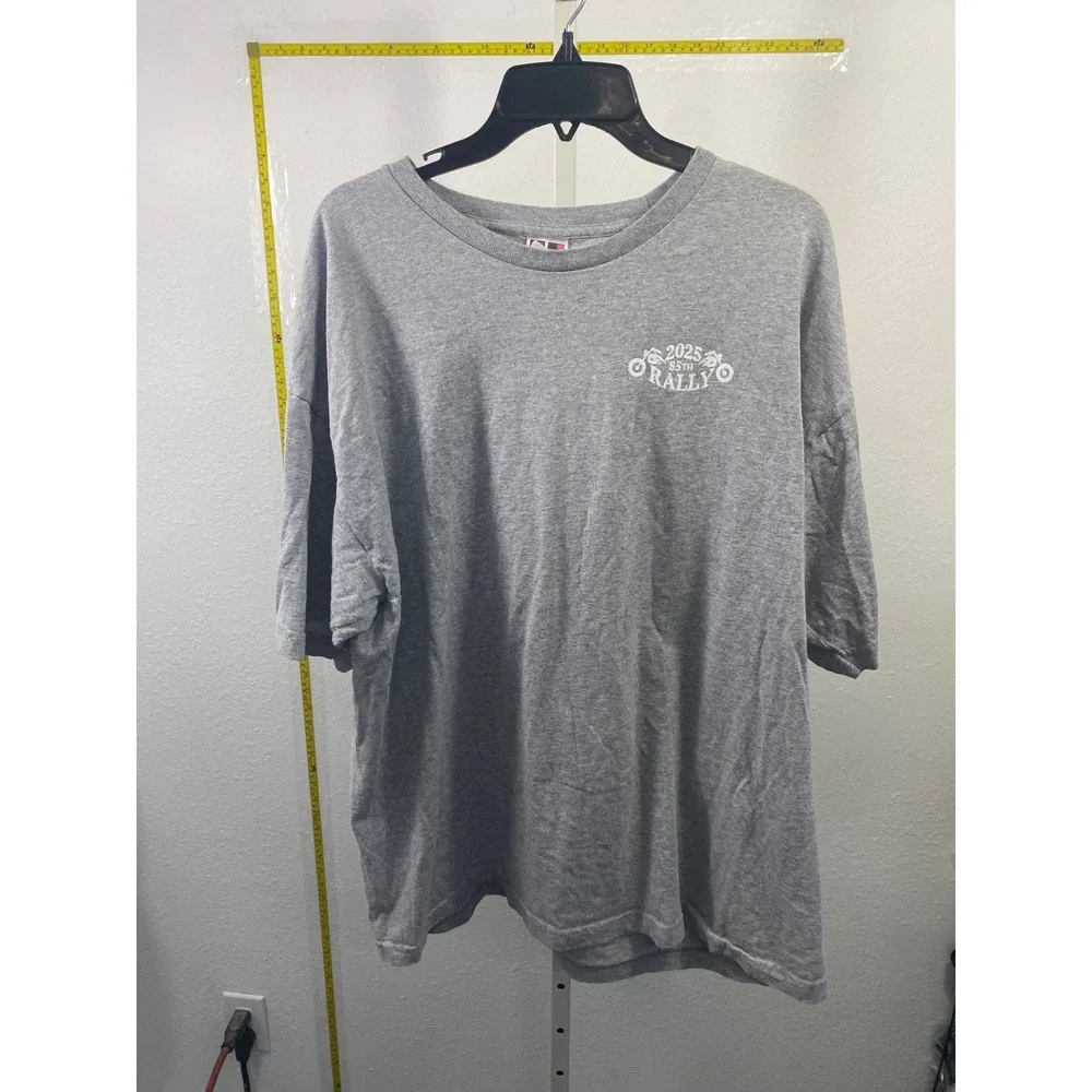 Bayside‎ Mens 2XL 2025 85th Rally Sturgis Mount Rushmore Graphic T-Shirt Gray